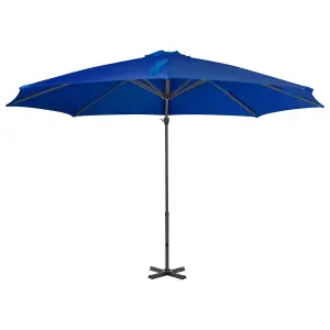 Berkfield Cantilever Umbrella with Aluminium Pole Azure Blue 300 cm