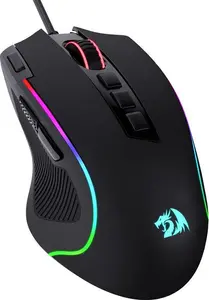 Redragon M612 Predator RGB Gaming Mouse, 8000 DPI Wired Optical Gamer Mouse With 11 Programmable Buttons & 5 Backlit Modes, Software Supports DIY