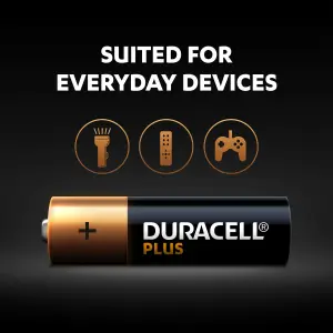 Duracell Plus AA Batteries, Pack of 8