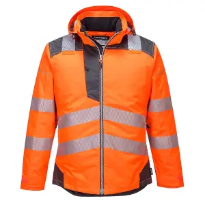 Portwest PW3 Hi-Vis Winter Jacket Orange/Grey - XXXL