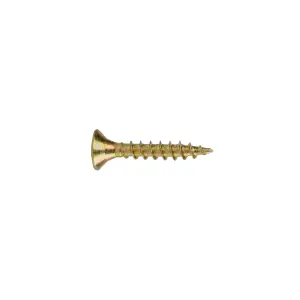 Diall Yellow-passivated Carbon steel Decking Screw (Dia)4mm (L)25mm, Pack of 500