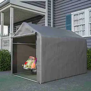 Birchtree Large Grey Backyard Waterproof Bicycle Motorbike Storage Tent PE Shed