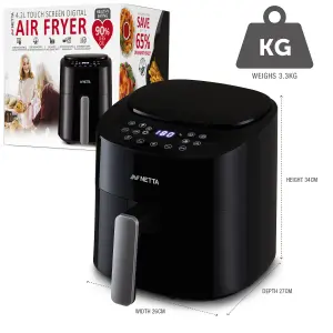 NETTA 4.2L Digital Air Fryer - Adjustable Temperature Control and Timer