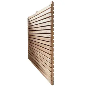 Double Sided Larch Slatted Panel - Horizontal - 2400mm Wide x 1500mm High