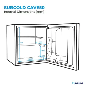 Subcold Cave 50 Solid Door Drinks Fridge