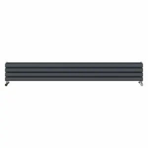 Right Radiators 1800x236 mm Horizontal Vertical Oval Column Radiator Double Panel Rads Anthracite