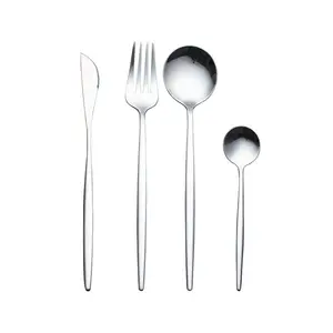 Canora Grey Szeto 4 Piece Stainless Steel Cutlery Set , Service for 1 Silver