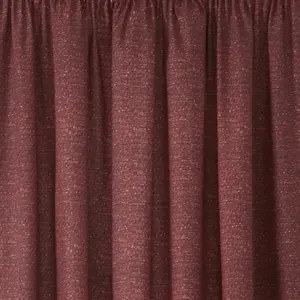 Pembrey Textured Pair of Pencil Pleat Curtains With Tie-Backs