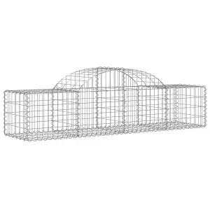 Berkfield Arched Gabion Baskets 18 pcs 200x50x40/60 cm Galvanised Iron