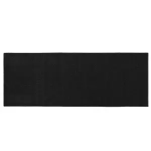 JVL Eden Machine Washable Latex Backed Runner Doormat, 57x150cm, Black