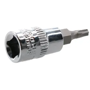 T15 1/4" Drive Tamper Proof Torx Star Bit 37mm Tamper Torx Chrome Vanadium Steel