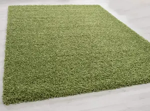 Large Fluffy Shaggy Area Rug - Elevate Your Home Decor with Lime Green Elegance (160x230 cm)