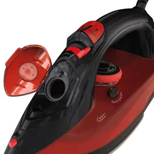 Igenix IG3126 PowerSteam Vertical Steam Iron, 380ml Tank Capacity, 2600W, Red/Black