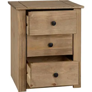 Tetteh 3 Drawer Bedside Table