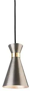 Luminosa Ohio 1 Light Ceiling Pendant Antique Silver, Brass, E27