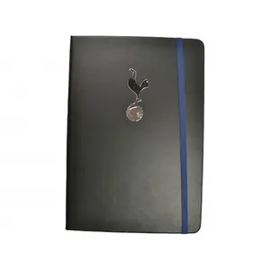 Tottenham Hotspur FC Spurs Premium Crest A5 Notebook Black (One Size)