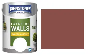 Johnstones Weatherguard Smooth Masonry Paint - 5 Litre - Brick Red