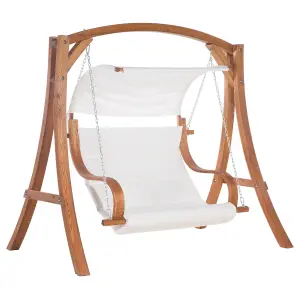 Patio Swing APRILIA Wood Dark Wood