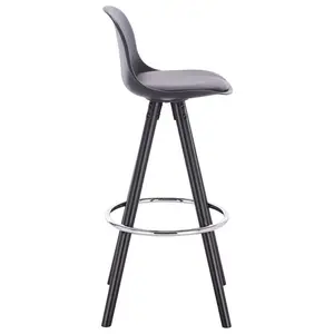 Athens Upholstered Counter Stool (Set of 2) Black