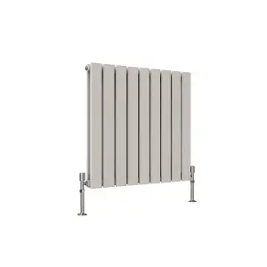 Horizontal White Double Flat Panel Radiator (H) 600 mm x (W) 612 mm, 3044 BTU.