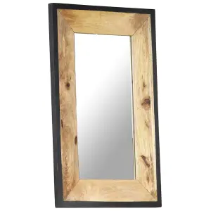 Berkfield Mirror 80x50 cm Solid Mango Wood