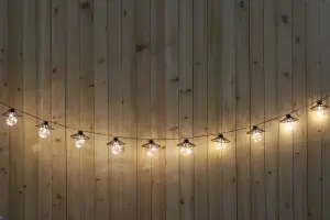 Cupabia Solar-powered Warm white 10 Integrated LED Outdoor String lights