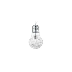 Luminosa Luce Max Light Bulb Shape Large Ceiling Pendant 1 Light Chrome, E27