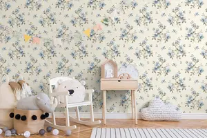 SK Filson Blue Floral Wallpaper