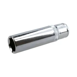 3/8" Deep SAE Socket 1/4" Drive 48mm Length 6 Point Chrome Vanadium Steel