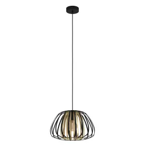 EGLO Encinitos Black/Gold Modern Pendant Light