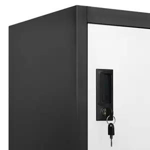 Berkfield Locker Cabinet Anthracite and White 90x45x180 cm Steel