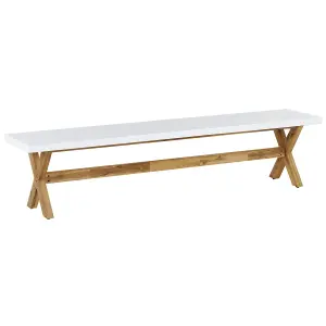 Garden Bench OLBIA Concrete White