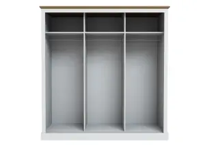 Devon 3 Door Sliding Wardrobe White