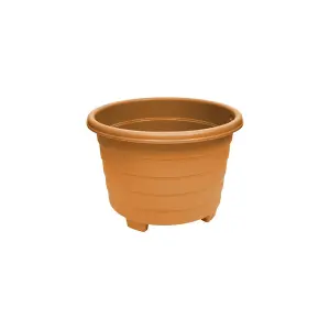 Grosvenor Round Plant Pot Brown (39cm)