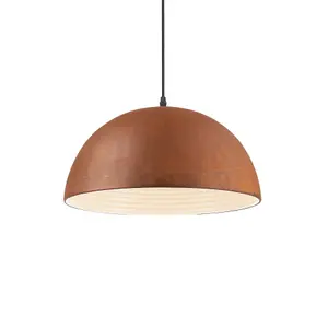 Luminosa Folk 1 Light Dome Ceiling Pendant Light Weathered