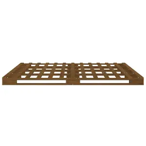 Berkfield Bed Frame Honey Brown 150x200 cm Solid Wood Pine 5FT King Size