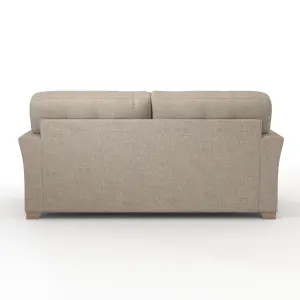 Hartley Beige 3 Seater Sofa Full Back Tufted Cushions