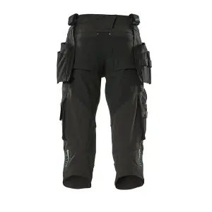 Mascot Advanced A3/4 Length Trousers with Holster Pockets (Black)  (32.5) (Leg Length - Regular)