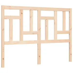 Berkfield Bed Frame with Headboard Small Double Solid Wood