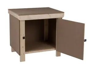 Wooden MDF Top Workbench With Lockable Cupboard (V.9) (H-90cm, D-70cm, L-90cm)