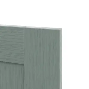 GoodHome Alpinia Matt green wood effect Shaker 2 drawer front, bridging door & bi fold door 800mm