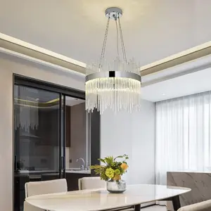 Anupama 1 - Light Unique LED Chandelier Chrome / 116.8cm H x 40cm W x 40cm D