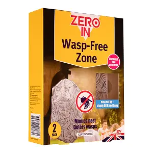 Decoy Wasp Nest Garden Wasp Deterrent pack of 2 Outdoor Fabric Nests Wasp Free