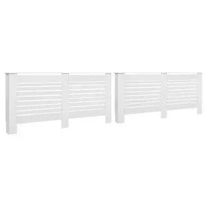 Berkfield Radiator Covers 2 pcs White 172x19x81.5 cm MDF