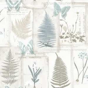 Galerie Fresh Kitchens 5 Blue Botanical Elements Smooth Wallpaper