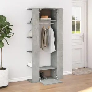 Berkfield Hallway Cabinet Concrete Grey 97.5x37x99 cm Engineered Wood