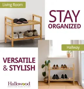 Hallowood Furniture Aston 2 Tier Stackable Shoe Rack