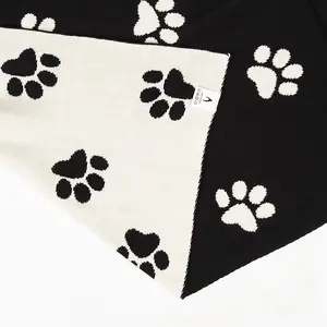 Penguin Home Knitted Throw Blanket 100% Cotton in Pet Designs