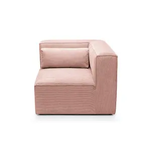 Doris Corner Unit Module in Pink Cord Chenille