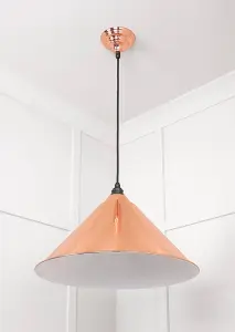 White Gloss Hockley Pendant in Copper